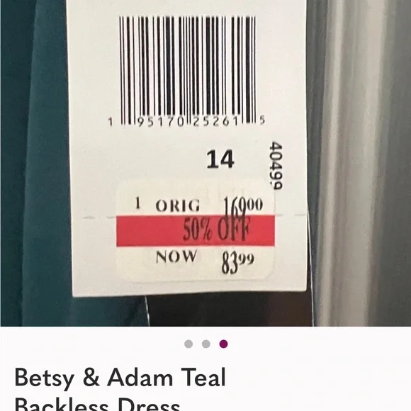 Betsy & Adam Blue High Low Dress - Picture 3 of 3